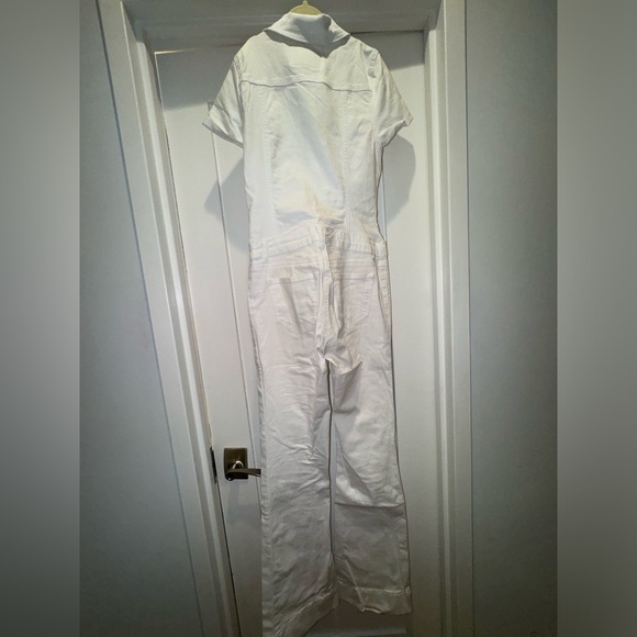 Bright white denim jumpsuit - Picture 6 of 14